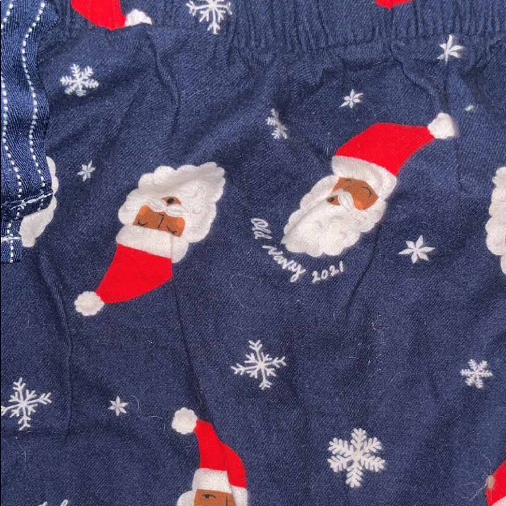 Black Santa flannel boxer shorts